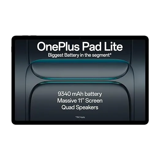 (Refurbished) OnePlus Pad Lite 11" - 9340mAh, Quad Hi-Res Speakers | Excellent Condition