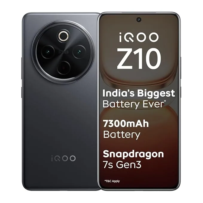 (Refurbished) iQOO Z10 5G 12GB/256GB - Stellar Black | Excellent Condition