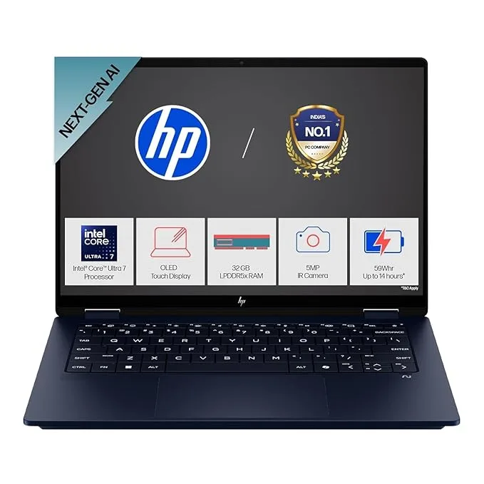 (Refurbished) HP Envy x360 14" 2-in-1 - Core Ultra 7 155U, 32GB RAM, 1TB SSD, 2.8K OLED IMAX Touch | Excellent Condition