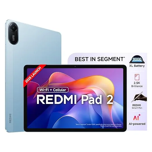 (Refurbished) Redmi Pad 2 11" 2.5K WiFi + 4G - Pen Support, 9000mAh | Excellent Condition