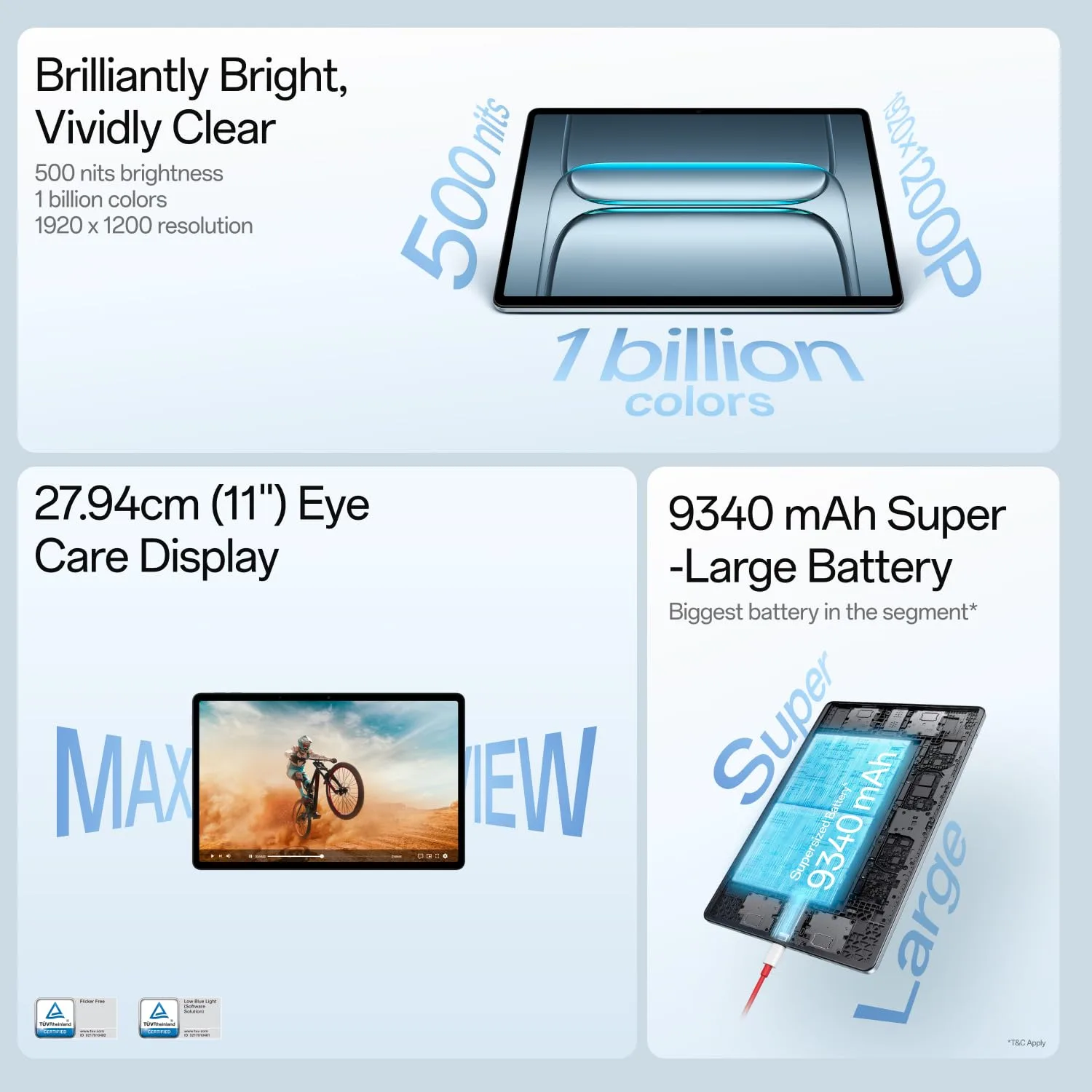 (Refurbished) OnePlus Pad Lite 11" - 9340mAh, Quad Hi-Res Speakers | Excellent Condition - Image 2