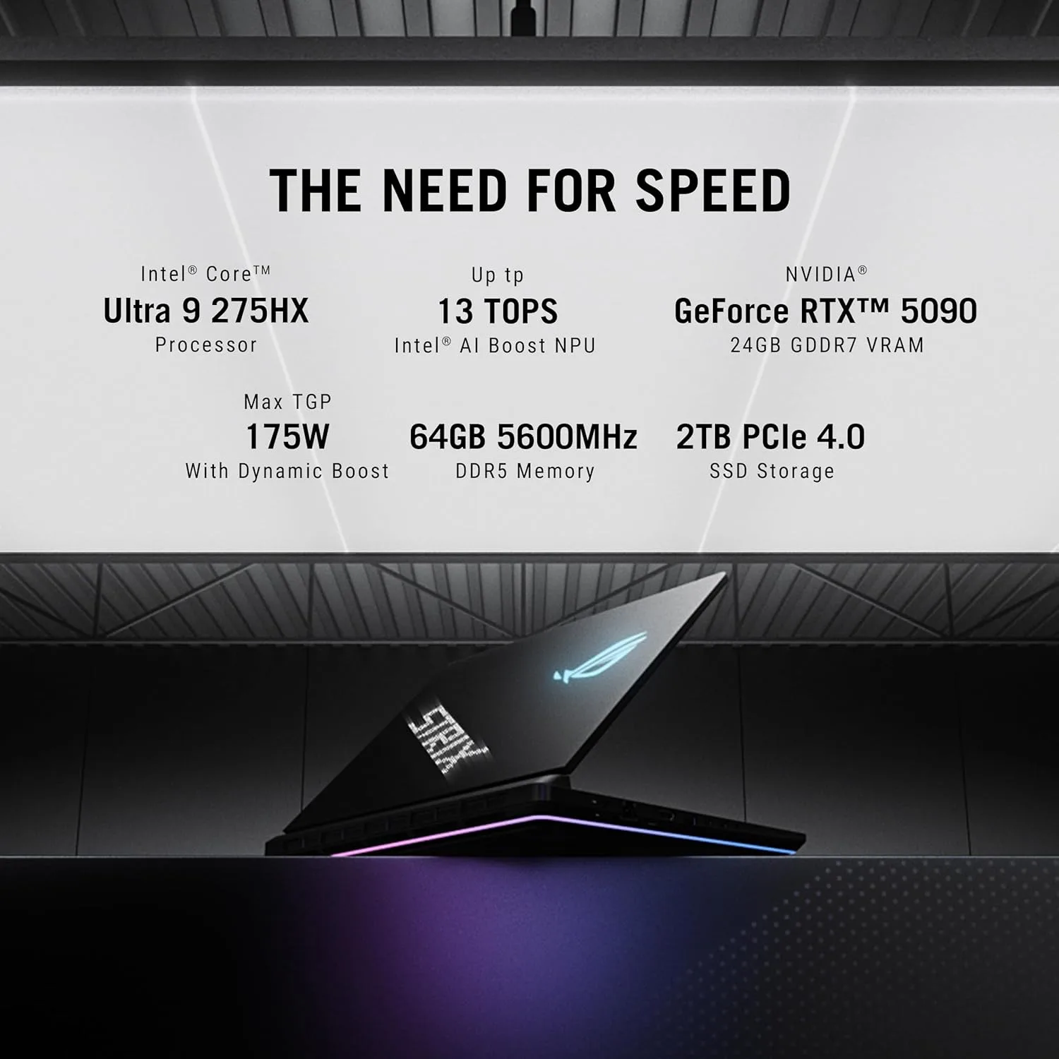 (Refurbished) ASUS ROG Strix SCAR 18 - Core Ultra 9 275HX, RTX 5090 24GB, 64GB RAM, 2TB SSD, 18" 2.5K 240Hz | Excellent Condition - Image 3